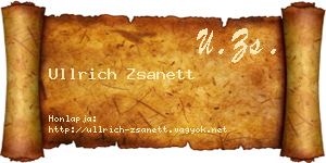 Ullrich Zsanett névjegykártya